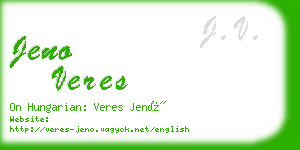 jeno veres business card
